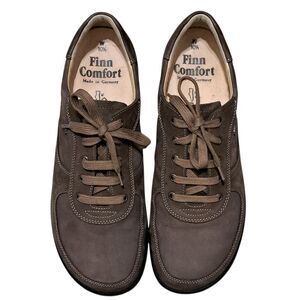 Finn Comfort Made In Germany Lace Up  Womens Comfort Shoes Size 10.5 Brown